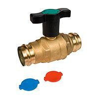Кран шаровой пресс соединение, с удлин. ручкой GIACOMINI R851VT o28 (R851VY105)