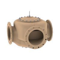 Клапан регулирующий Broen L3FM Ду 250 ф/ф трехходовой латунный Pу 6 Tmax 120 C Kv 865 (L3FM-250)