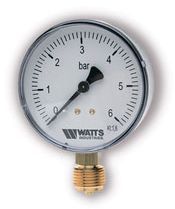 манометр watts mdr 80/25 0-25bar rad g 1/2 (f+r200) (0320225) (10007795)
