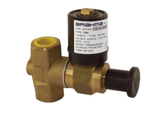 газовый электромагнитный клапан brahma rm6