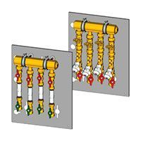 Коллекторный модуль GIACOMINI этажный 1 1/2 х 3/4 - 5 выходов (GE550Y181)