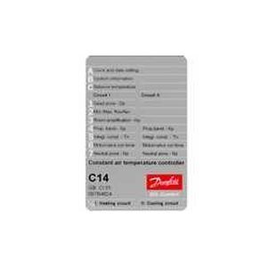 пластиковая карта danfoss р14 рус. danfoss (087b4837) замена на (087h3811) товар не поставляется