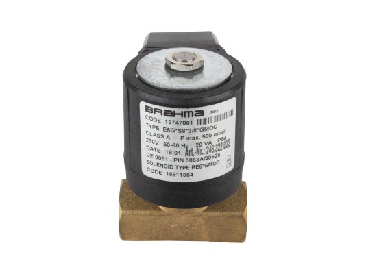 газовый электромагнитный клапан brahma e6g*s8*3/8*gmoc 13747001