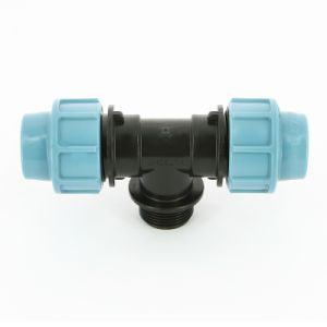 Тройник 90° с наружной резьбой 1010 D25 / Rp1 / D25 полипропилен (PP-B) PN16 Макс.45°С Unidelta для соединения труб из полиэтилена (1010025004)