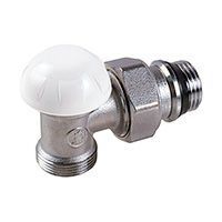 Клапан отсечной угловой 1/2” x 3/4”E, хромированный, отвод с герметичной прокладкой, подсоединение с наружной резьбой GIACOMINI R29TG (R29EX037)